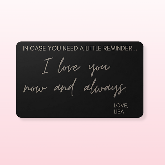 Engraved Message Wallet Card